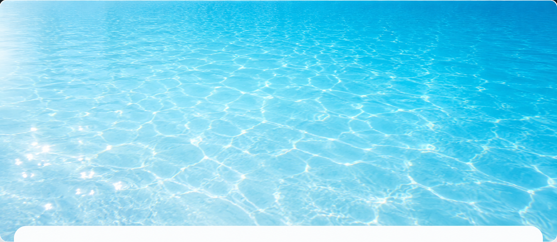 Luxury pool water and HydroCav treatment system illustration
